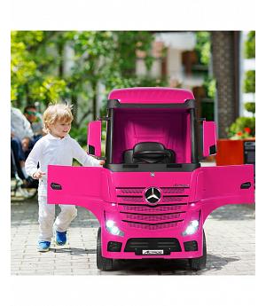 CAMIÓN ACTROS 12V ROSA-PINK, 4 MOTORES, RC - AT-ACTROSPINKMP3